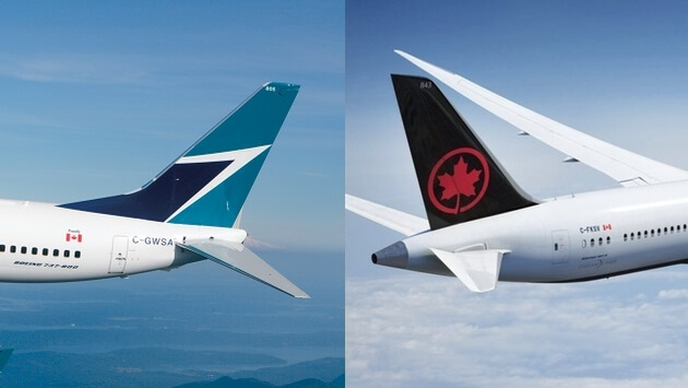 TODAY ONLY: Up to 23% off base fares with Westjet & Air Canada